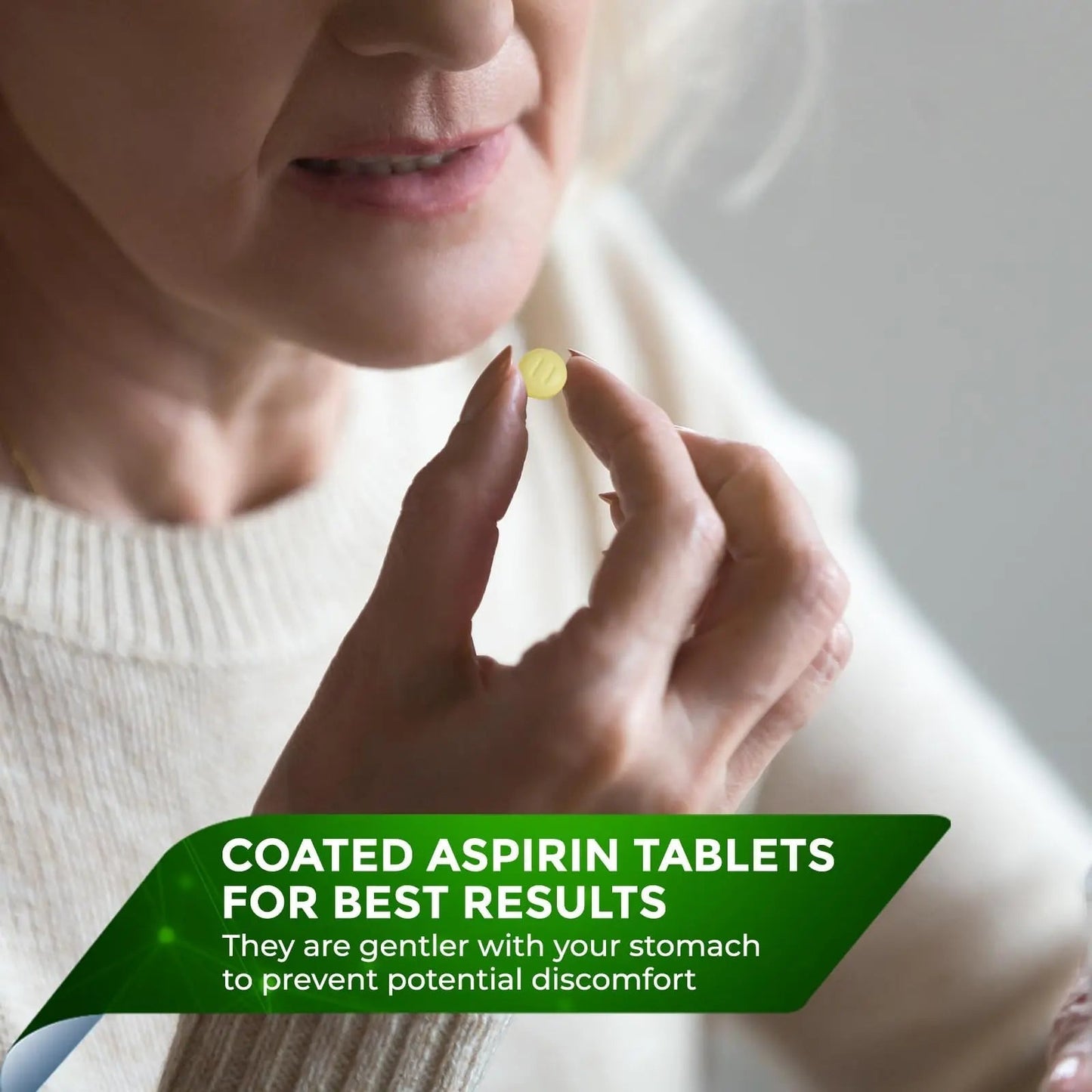 Pure Low Dose Baby Aspirin 81mg for Adults, 100 Count Enteric Coated Aspirin Tablets for Men and Women, Safe Relief for Symtoms Associated with Headache, Arthritis, Cramps NobleAidBuy Supplements Australia