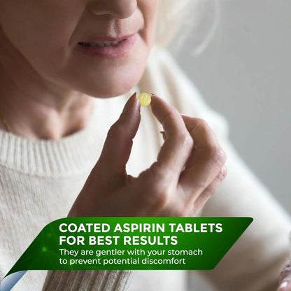 Pure Low Dose Baby Aspirin 81mg for Adults, 100 Count Enteric Coated Aspirin Tablets for Men and Women, Safe Relief for Symtoms Associated with Headache, Arthritis, Cramps NobleAidBuy Supplements Australia