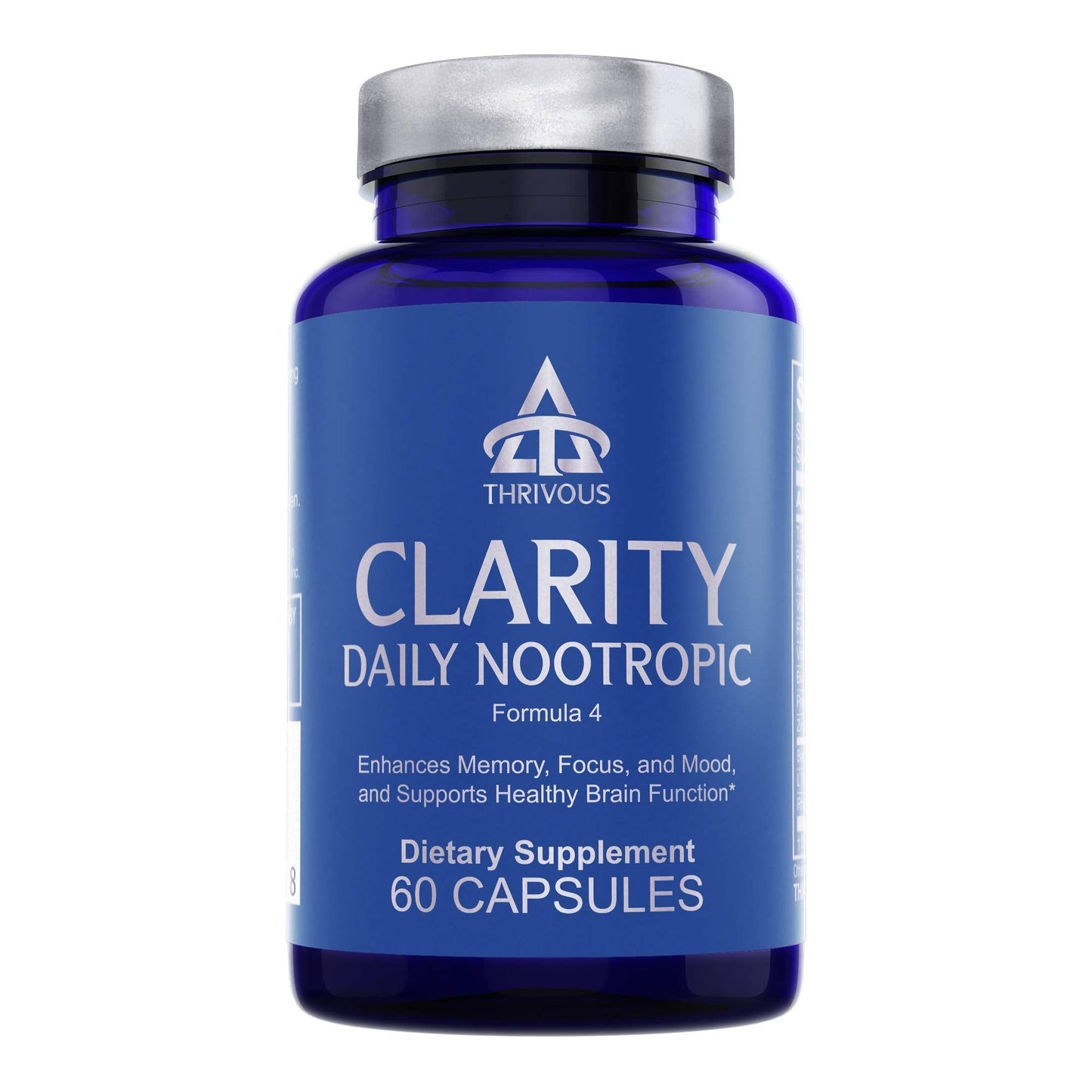Thrivous Clarity Daily Nootropic – Cognitive Support & Mood Formula with Bacopa (Synapsa®), L-Theanine, Rhodiola Rosea, Vitamin B Complex