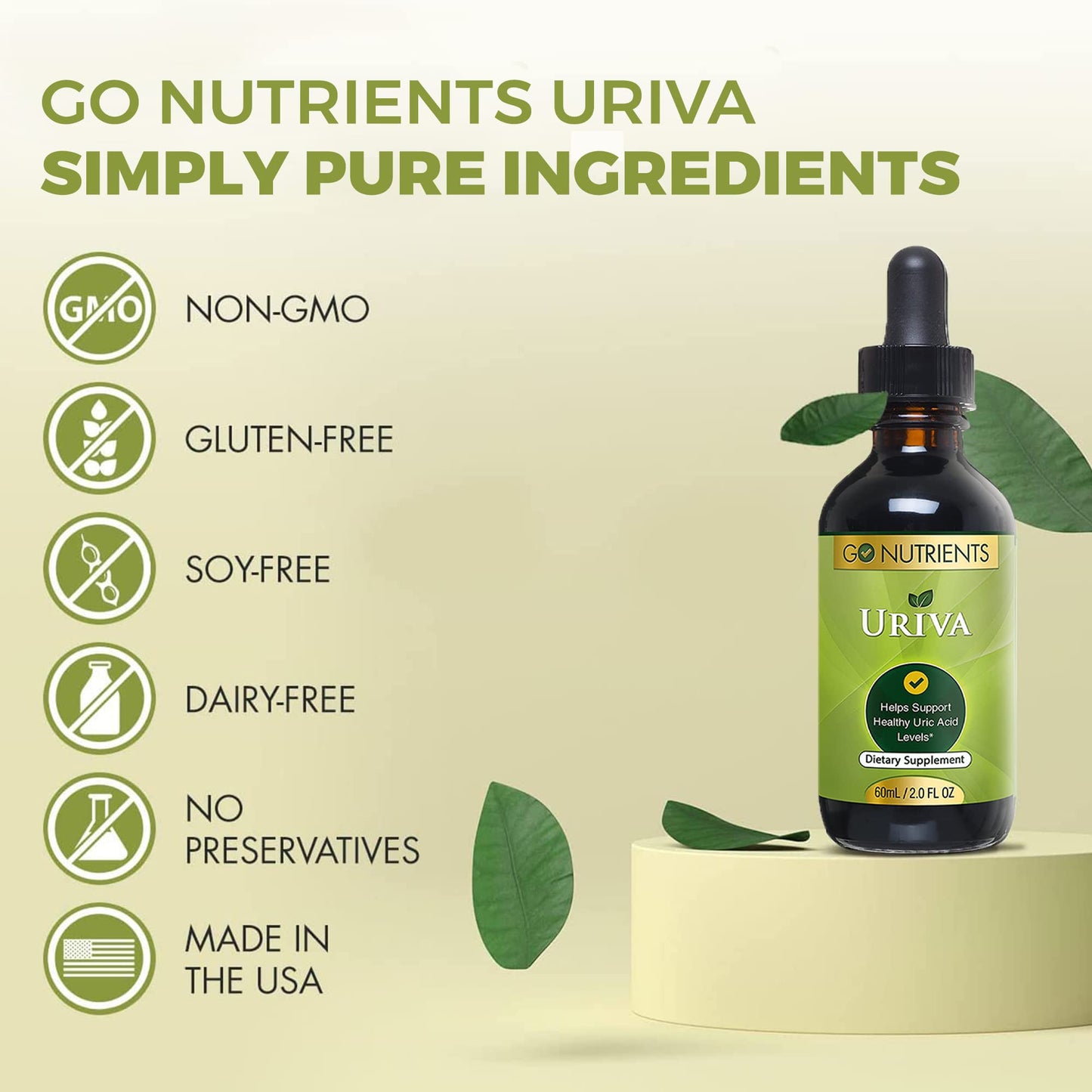 Go Nutrients Uriva Advanced Uric Acid Flush Cleanse with Tart Cherry Extract Celery Seed Extract Turmeric Go NutrientsBuy Supplements Australia