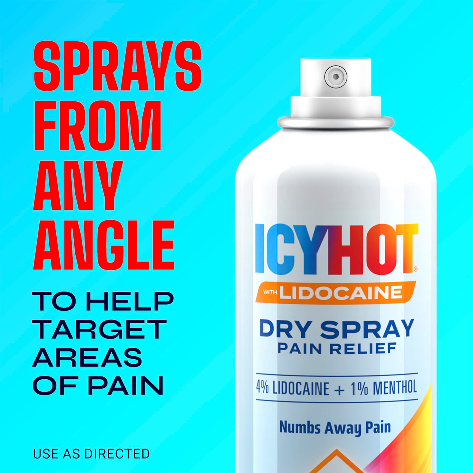 Icy Hot Lidocaine Pain Relief Dry Spray, Numb Aggravated Nerves with Max Strength Lidocaine 4% and Menthol 1%, Fast-Acting Pain Relief for Minor Pain, Backaches, Sprains and Strains, 4 oz Icy HotBuy Supplements Australia