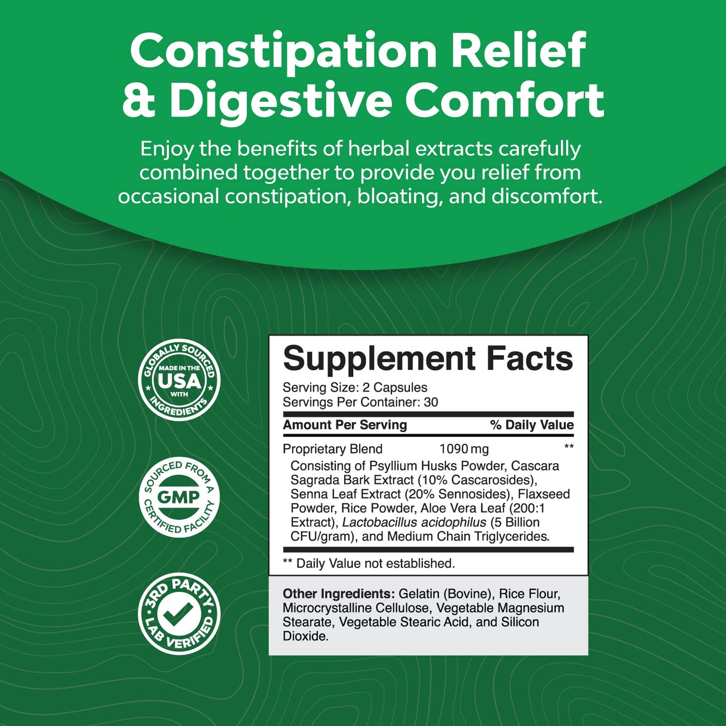 Herbal Laxative Capsules with Probiotics – Natural Laxative Pills to Cleanse Colon and Support Natures CraftBuy Supplements Australia