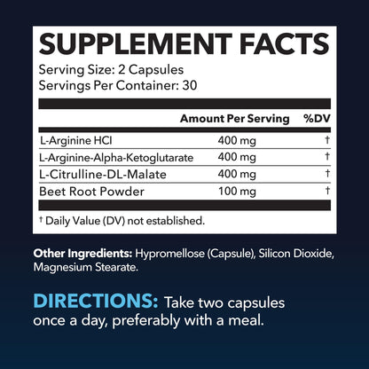 Extra Strength L Arginine - 1200mg Nitric Oxide Supplement for Muscle