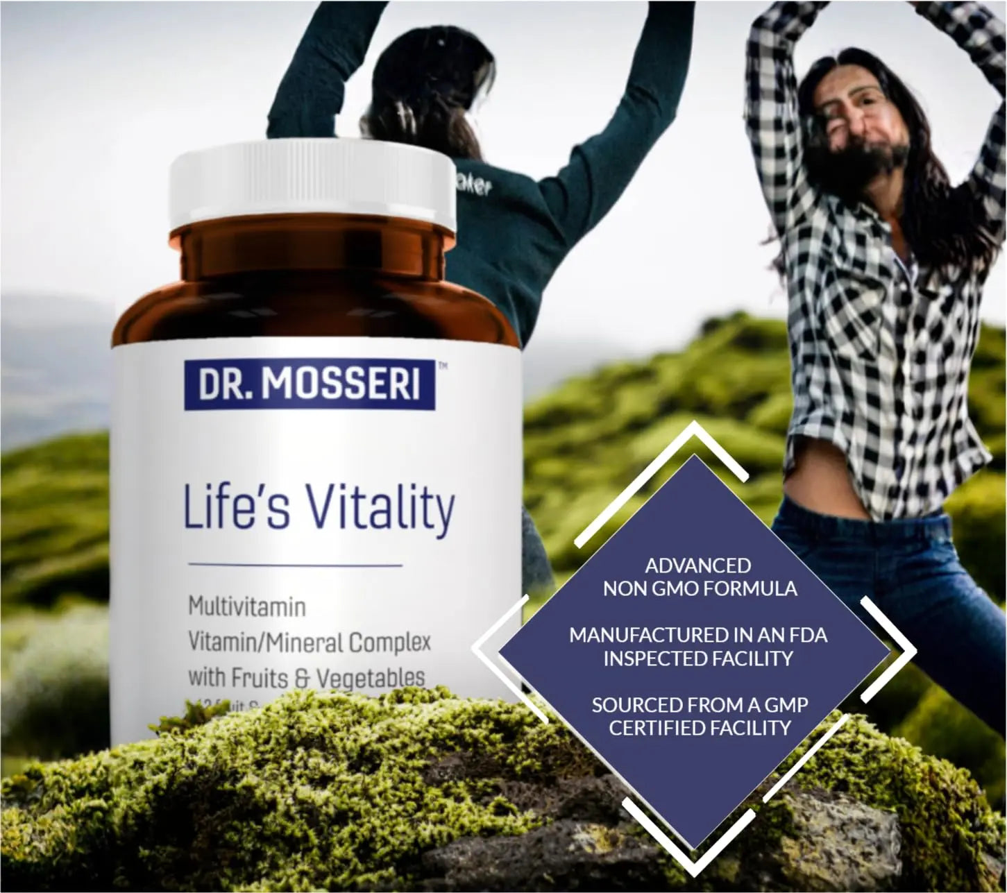 DR. MOSSERI Life's Vitality Vegan Multivitamin for Men & Women – Non-GMO Formula with 42 Fruits and Vegetables, Daily Multivitamin and Mineral Complex DR. MOSSERIBuy Supplements Australia
