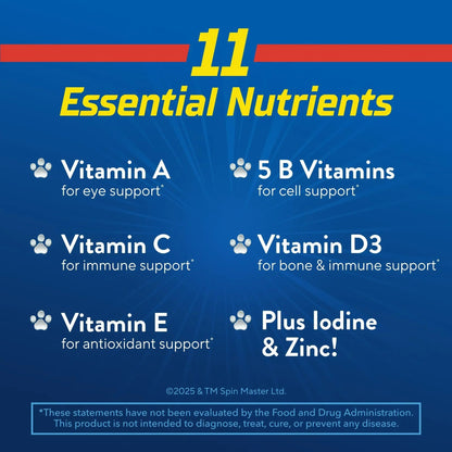 L’il Critters Paw Patrol Gummy Vites Daily Gummy Multivitamin for Kids, Vitamin C, D3 for Immune Support Cherry Lil CrittersBuy Supplements Australia