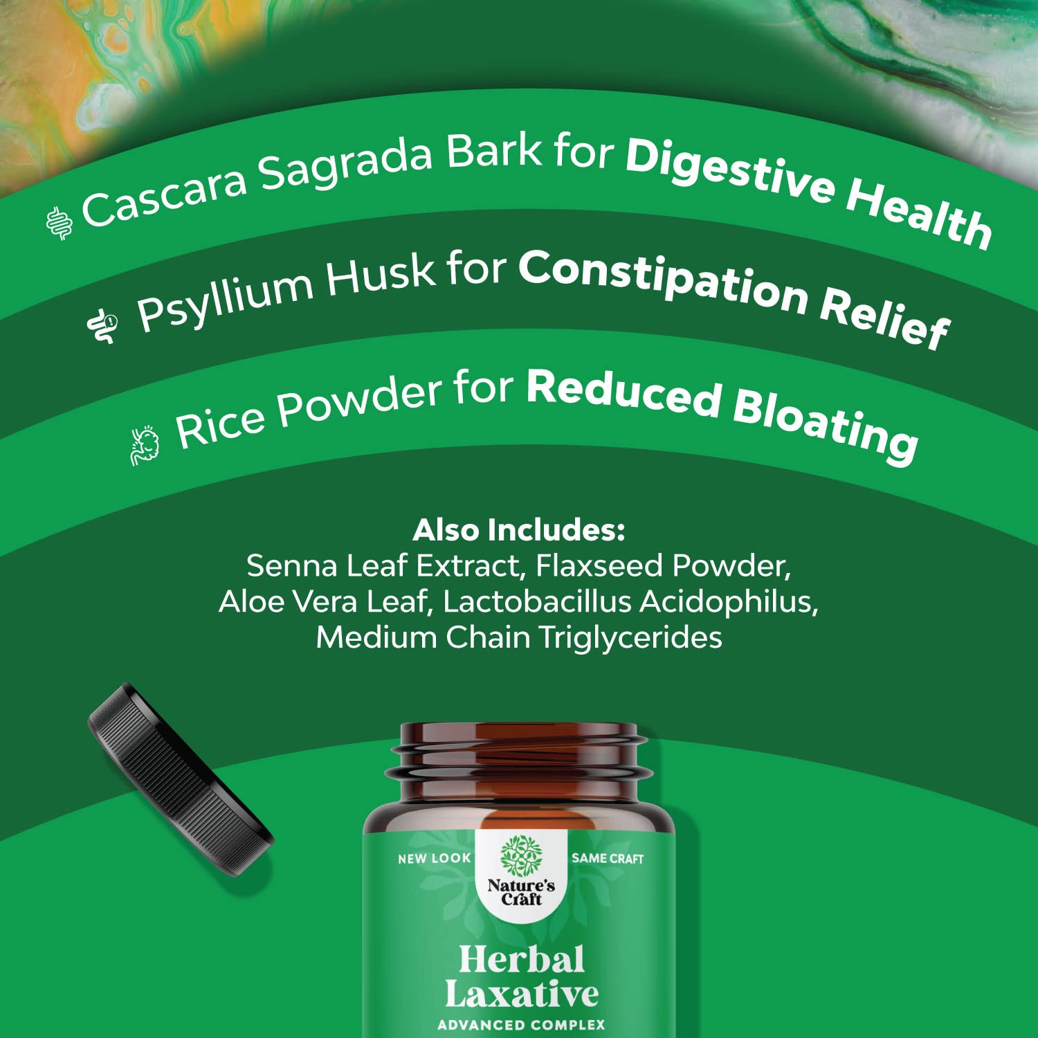Herbal Laxative Capsules with Probiotics – Natural Laxative Pills to Cleanse Colon and Support Natures CraftBuy Supplements Australia
