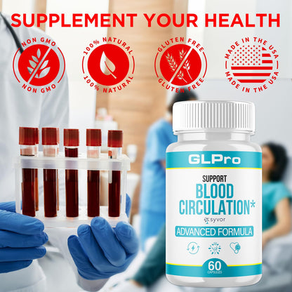 GLPro Blood Capsules, Official GLPro Blood Health Support Pills with All Natural Ingredients, Advanced Formula Supplement with Maximum Strength Premium Vitamins for Women and Men (60 Capsules) SyvorBuy Supplements Australia