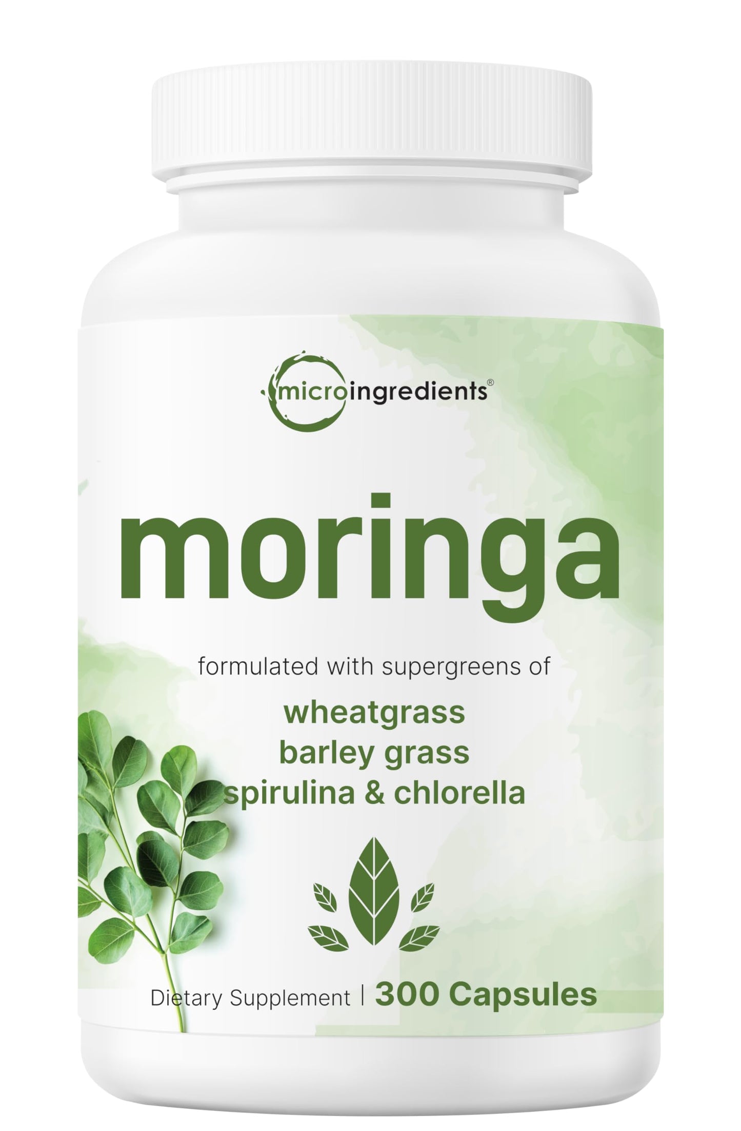 Micro Ingredients Moringa Oleifera | 300 Capsules with Supergreens Blend of Wheatgrass, Barley Grass, Spirulina, & Chlorella | Antioxidant Supplement, Energy, & Immune Support | Non-GMO Micro IngredientsBuy Supplements Australia