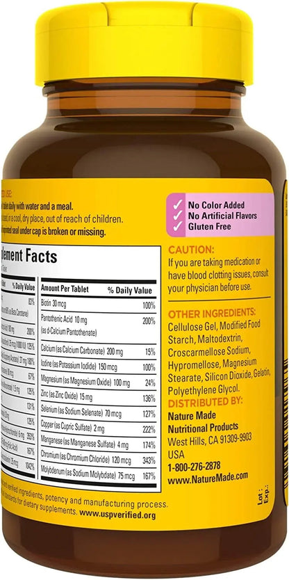 Nature Made Multi for Her 50+ Vitamin/Mineral Tablets 90 ea (Pack of 4) Nature Made