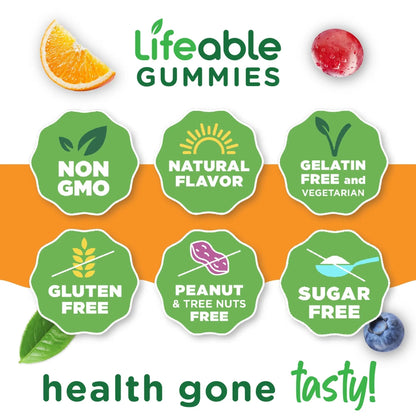Lifeable Sugar Free Womens Multivitamin Gummy | with Iron and 18 Essential Vitamins and Minerals | Great Tasting Multivitamin Lifeable