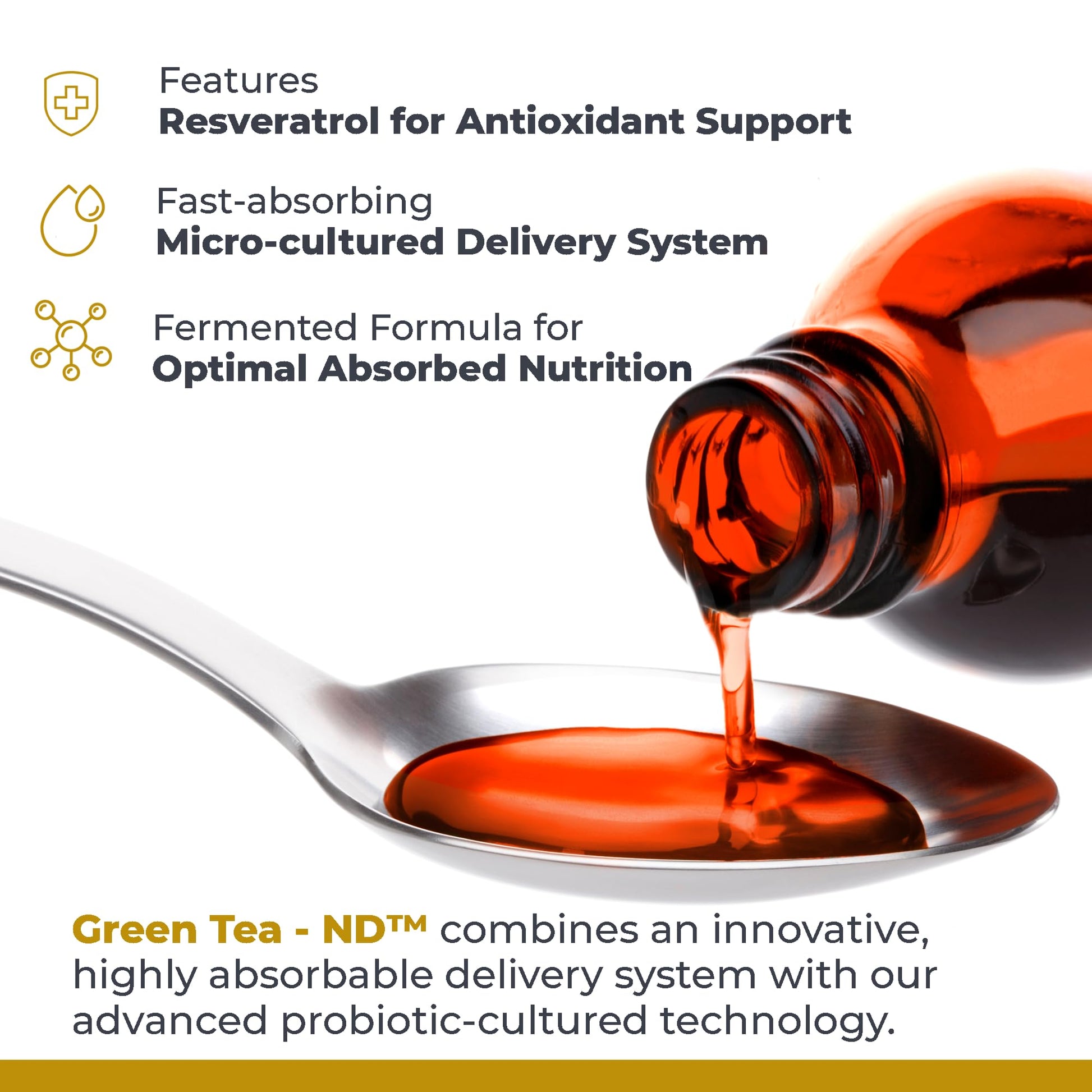 Premier Research Labs Green Tea-ND - Probiotic Fermented Green Tea Extract Supplement with ECGC, Camellia Sinensis Liquid, Supplement Drops for Adults, Vegan Friendly - 8 Fl Oz Bottle Premier Research LabsBuy Supplements Australia
