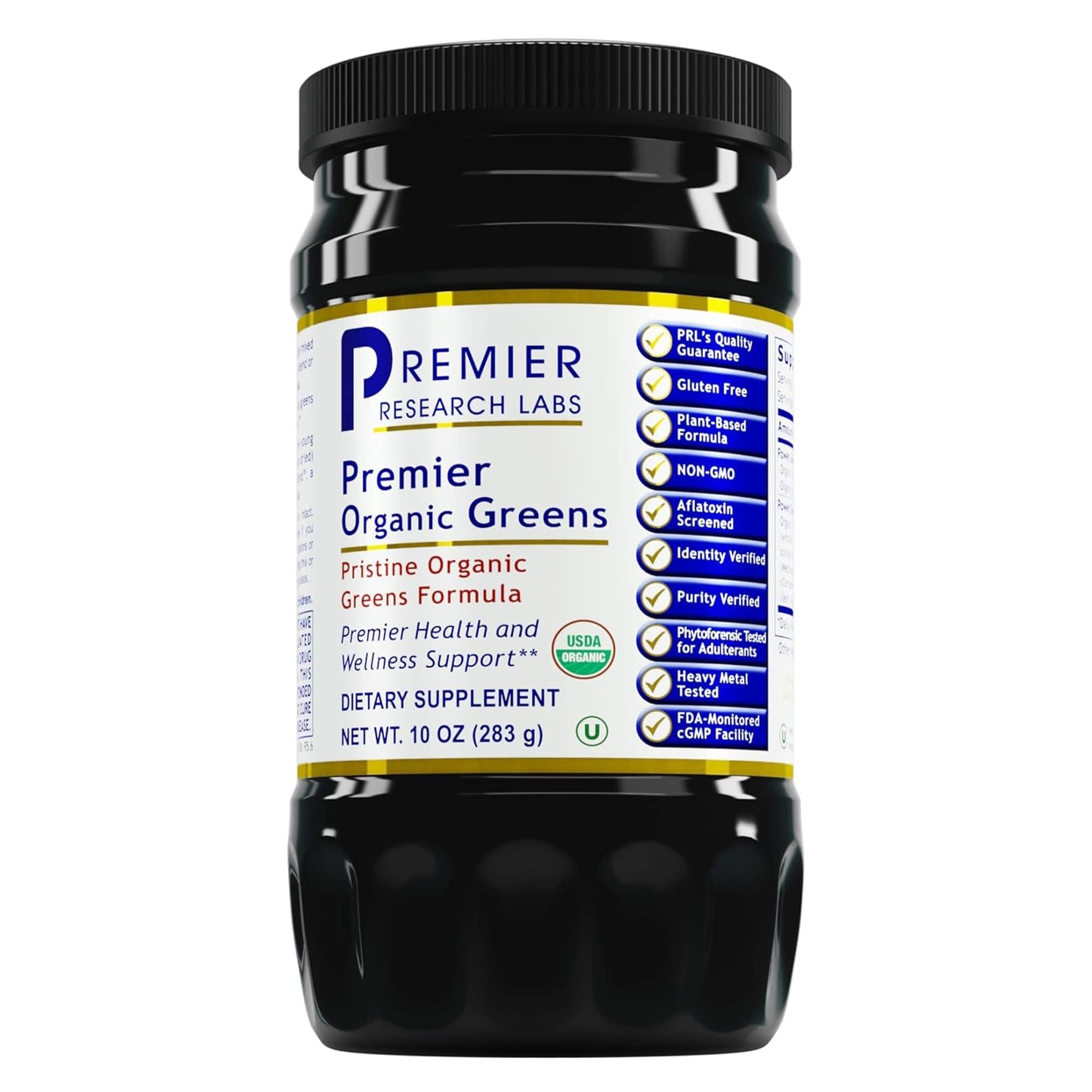 Premier Research Labs Premier Organic Greens - Super Greens Powder, Greens Superfood Powder for Drinks, Green Juice, Nutrition Support, Supergreens for Men & Women, Spinach, Alfalfa, Chlorella - 10 oz Premier Research LabsBuy Supplements Australia