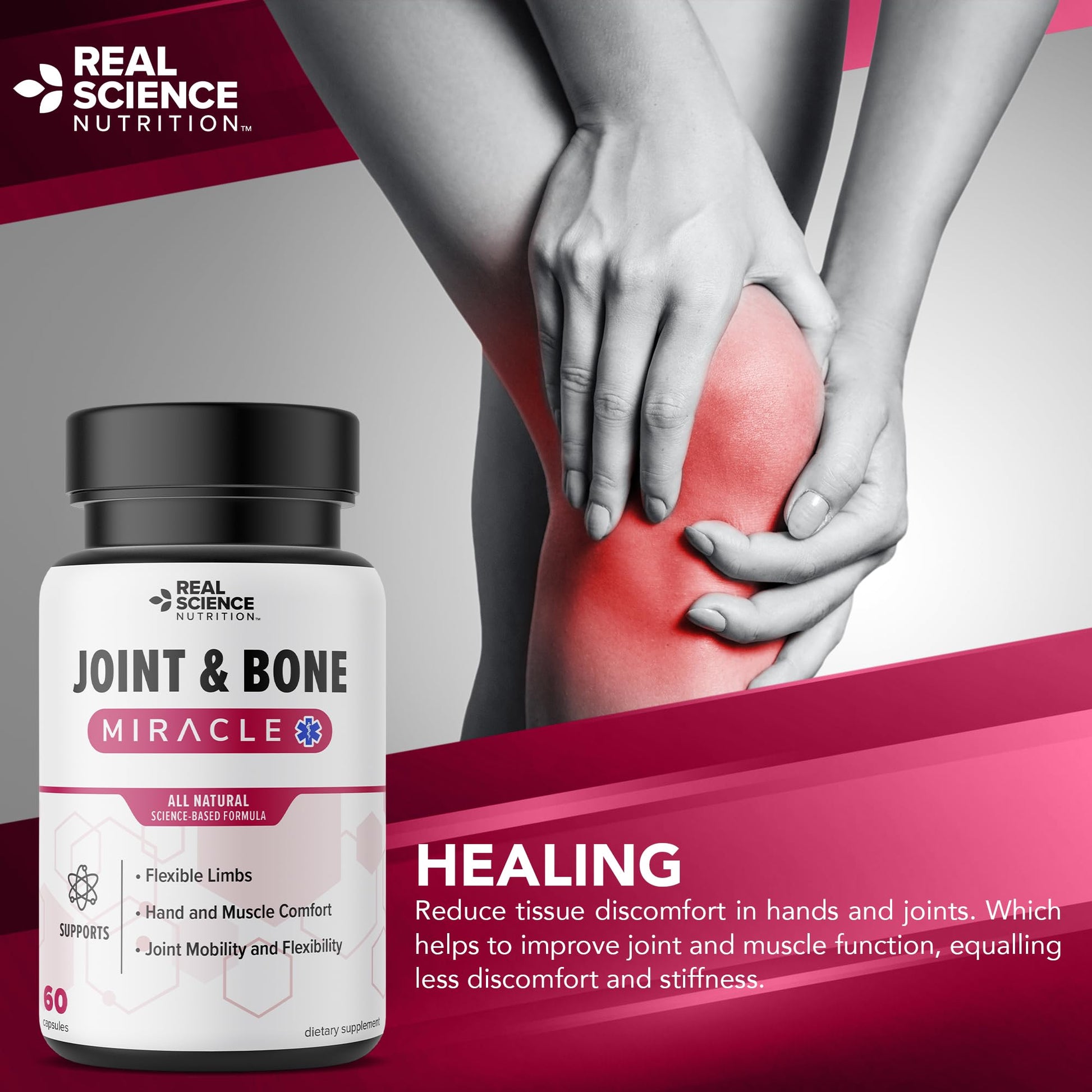 Real Science Nutrition Offers Joint & Bone Miracle for Enhanced Joint Mobility and Alleviating Muscle Discomfort Real Science NutritionBuy Supplements Australia