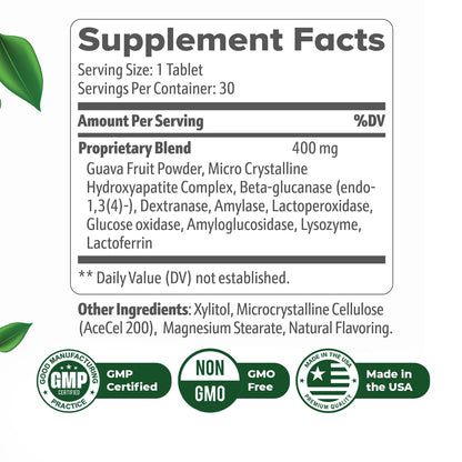 Nature’s NutriWave DentaTonic – Daily Oral Supplement with Guava Fruit, Hydroxyapatite & Enzyme Blend – Made in USA Non-GMO, Stimulant-Free Formula – 30 Tablets, 1 Month Supply Nature’s NutriWaveBuy Supplements Australia