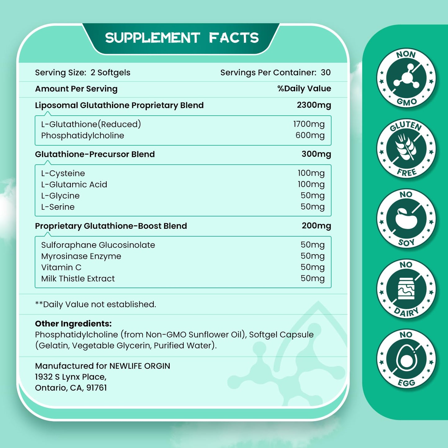 inGreens 2800 MG Liposomal Glutathione Supplement, Detoxifying & Immune, Aging Defense, Energy, Glutathione Unique Formulation Reduced inGreensBuy Supplements Australia