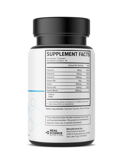 Real Science Cystic Miracle - Lung Support Supplement for Breathing Support and Mucus Clearance – with Vinitrox & GABA to Help Clear Lungs and Aid Respiratory Health, Made in USA, 60 Caps Real Science NutritionBuy Supplements Australia