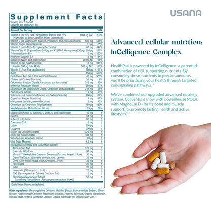 USANA HealthPak with InCelligence Technology and Essential Nutrients and Antioxidants to Support Total Body Health* – Convenient Daily AM/PM Packets – 56 Packets – 28 Day Supply USANABuy Supplements Australia