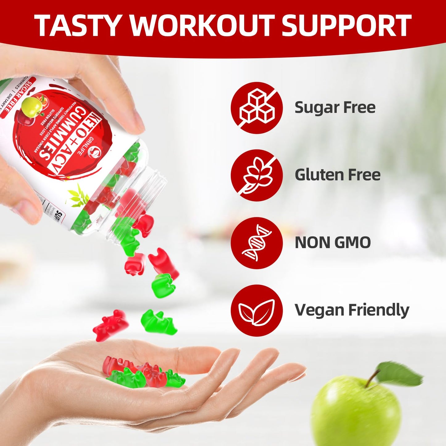 Keto ACV Gummies Advanced Weight Loss, 1000MG Apple Cider Vinegar Gummies Supple GrnLifeBuy Supplements Australia