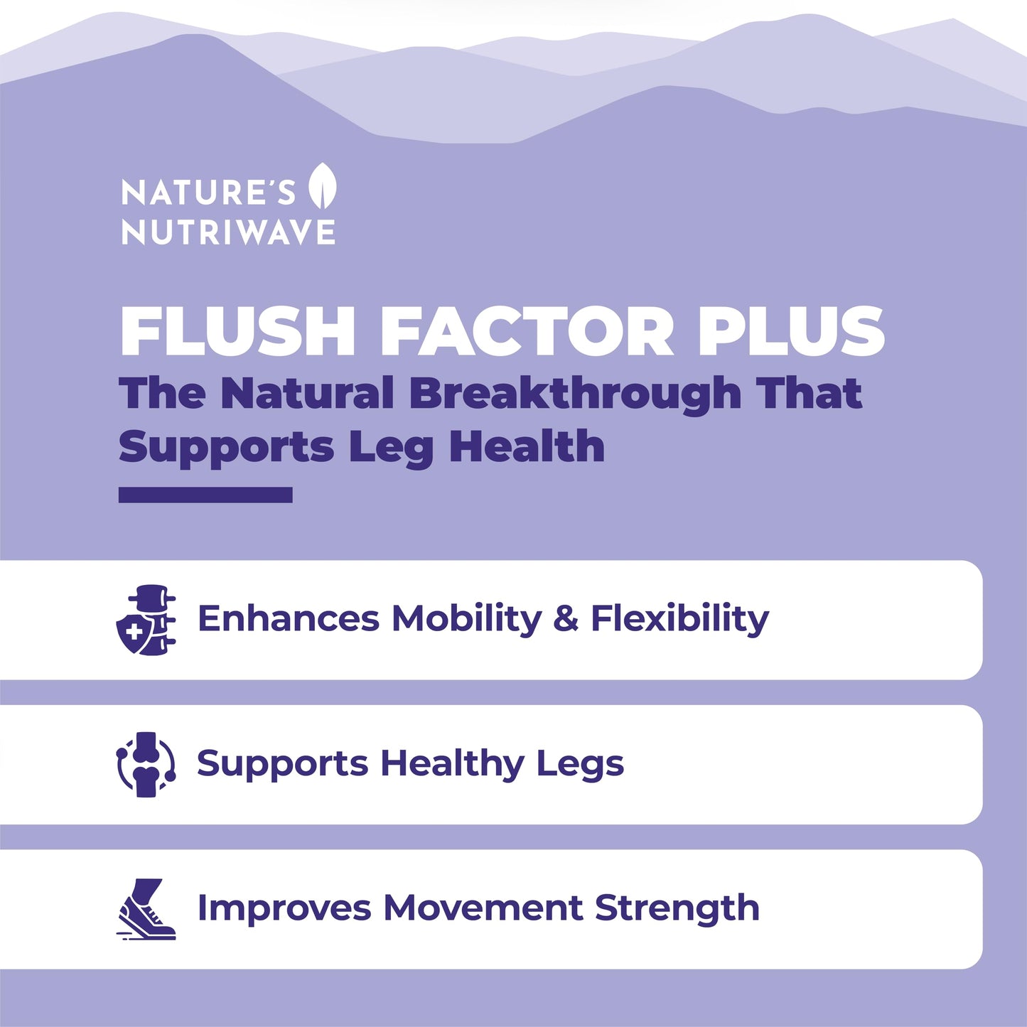 Nature’s NutriWave Flush Factor Plus - Original Formulated FlushFactorPlus for Leg Comfort, 100% Natural Ingredients, Made in USA, No Stimulants | 30 Capsules, 3 Month Supply Nature’s NutriWaveBuy Supplements Australia