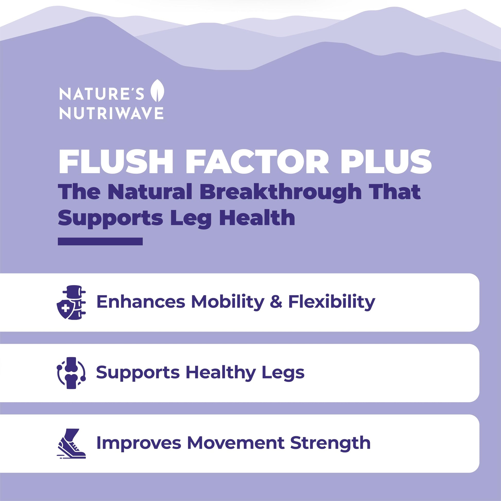Nature’s NutriWave Flush Factor Plus - Original Formulated FlushFactorPlus for Leg Comfort, 100% Natural Ingredients, Made in USA, No Stimulants | 30 Capsules, 3 Month Supply Nature’s NutriWaveBuy Supplements Australia