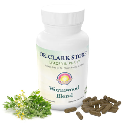 Dr Clark Superblend Wormwood Capsules - Vegetarian 330 mg, 100 Capsules - Wormwood Herb Without Artificial Preservatives, Wormwood Combination with Quassia Dr Clark StoreBuy Supplements Australia