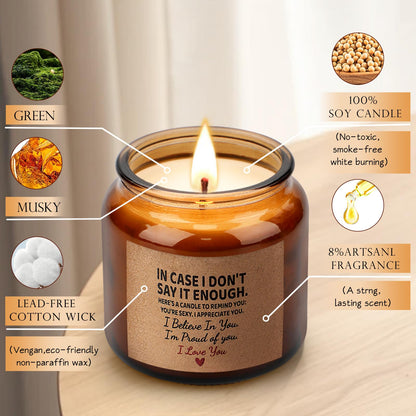 Candle Amber Moss Scented, Valentines Day Gifts for Her Girlfriend Wife, Romantic Anniversary YINUO LIGHTBuy Supplements Australia