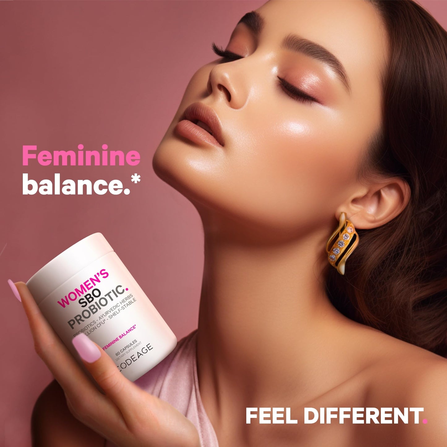 Codeage Women’s Probiotics Supplement - 50 Billion CFUs - SBO Probiotics & Prebiotics - Cranberries - Feminine Health - Fermented Botanical Blend, Whole Food Supplement - Vegan, Non-GMO - 60 Capsules CodeageBuy Supplements Australia