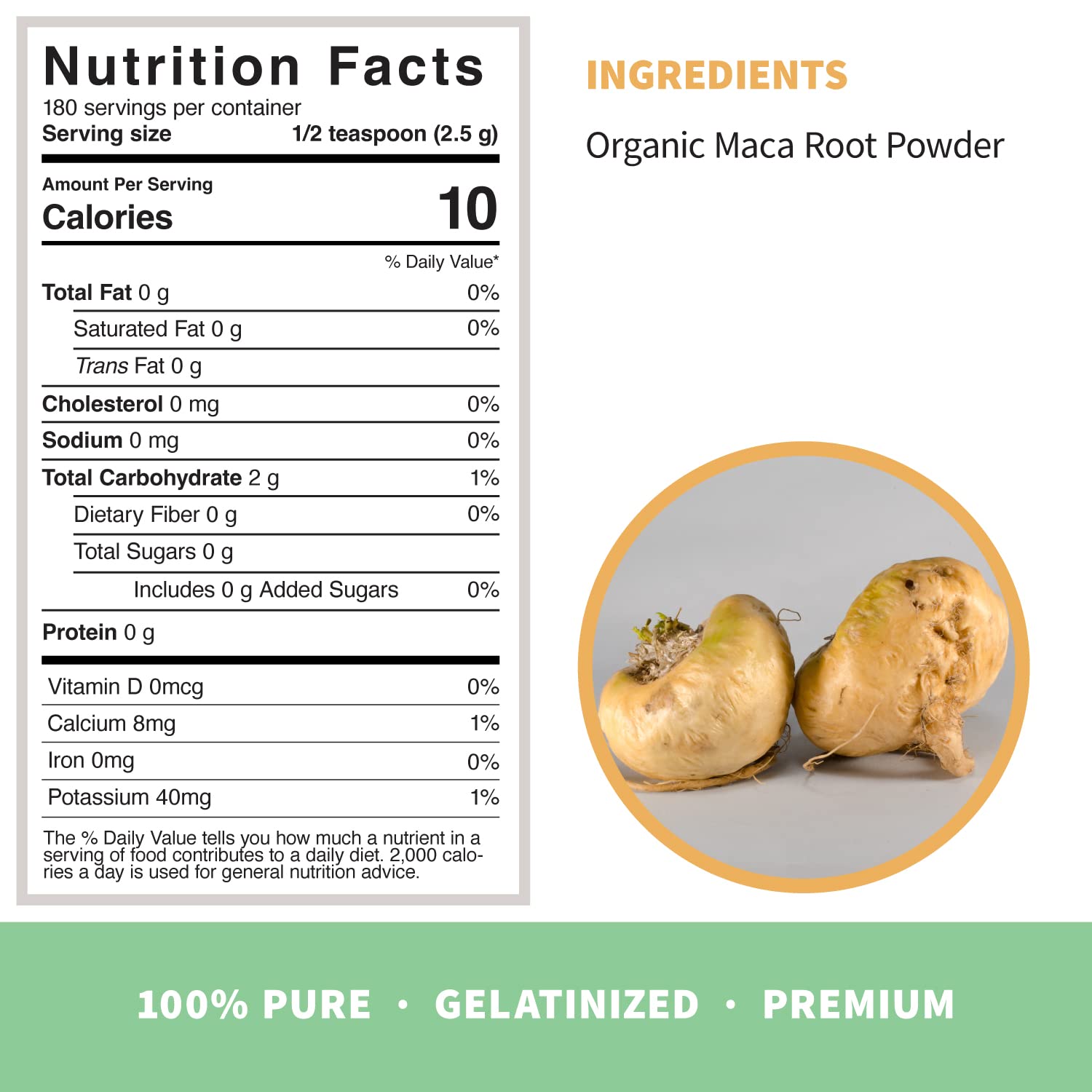 Sprout Living Organic Gelatinized Maca Root Powder, Superfood, Adaptogen, 1 lb Sprout LivingBuy Supplements Australia
