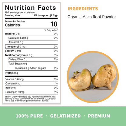 Sprout Living Organic Gelatinized Maca Root Powder, Superfood, Adaptogen, 1 lb Sprout LivingBuy Supplements Australia