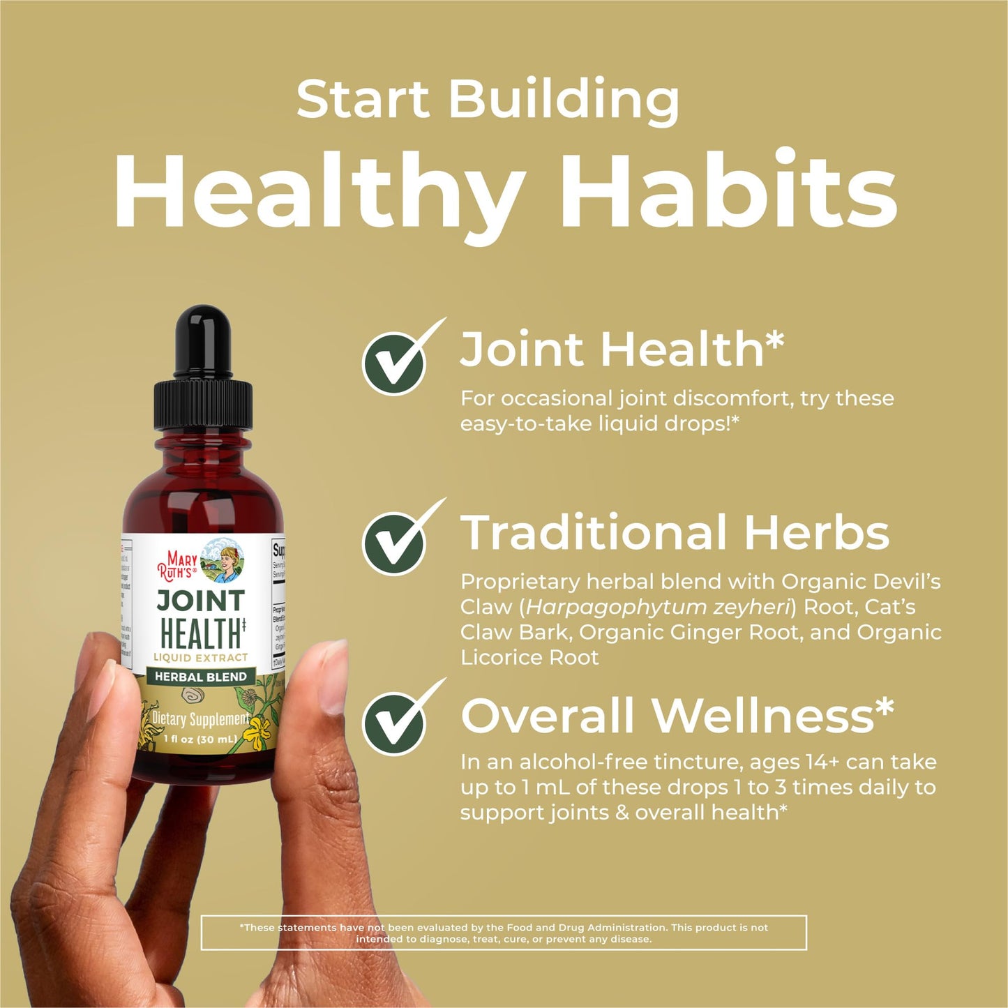 MaryRuth Organics Joint Health Liquid Drops & Vitamin K2+D3 Gummies (Peach Mango and Apricot) | Label Project Verified | Vitamins for Calcium, Joints, and Bone Support | Vegan, Non-GMO, Gluten Free MARYRUTH'SBuy Supplements Australia