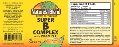 Nature's Blend Super B with C 100 Capsules Nature's BlendBuy Supplements Australia