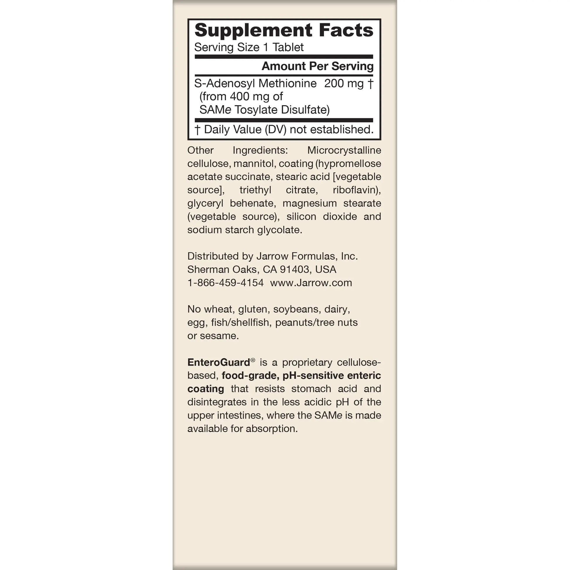Jarrow Formulas® Same 200 mg, Supports Joint Health, Liver Function, Brain Metabolism, 60 Tablets, Up to A 60 Day Supply Jarrow FormulasBuy Supplements Australia