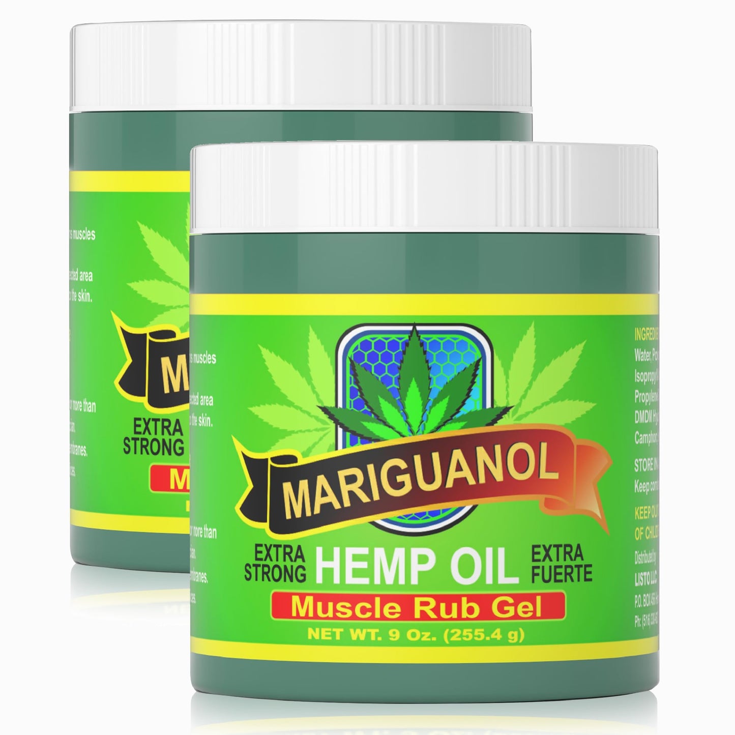 Mariguanol 9 Oz. Extra Strong Muscle Rub Gel with Hemp Oil, Menthol & Camphor – Cooling, Rapid-Absorbing Topical Gel for Active Lifestyles – Net Wt. 9 oz (255.4 g) [Pack of 2] MARIGUANOLBuy Supplements Australia