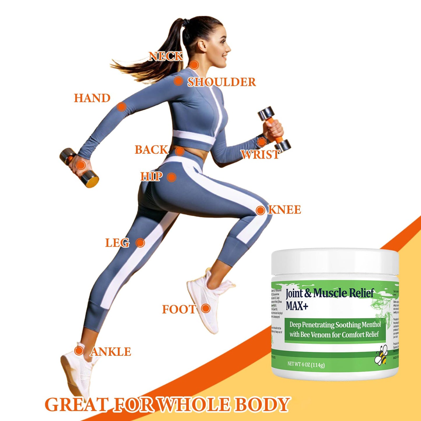 DUBOONAIO Max Energy Bee Venom Cream, Muscle Joint Soothing Cream, Pure Natural, for Back, Neck, Hands, Feet, Shoulder, Leg, Knee, Ankle Care DUBOONAIOBuy Supplements Australia