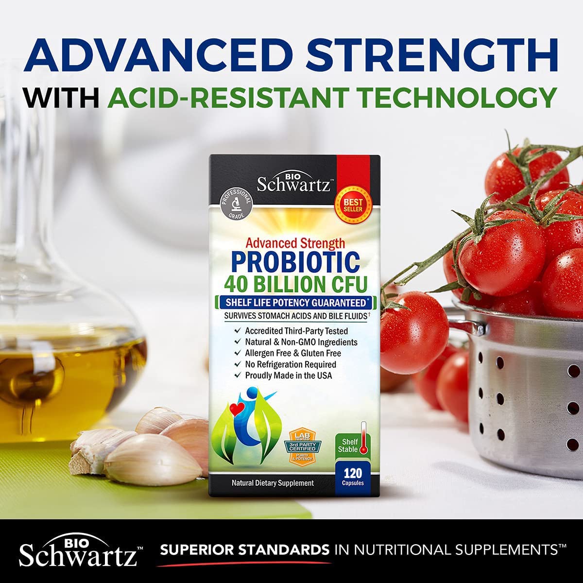 Daily Probiotic Supplement 40 Billion CFU - Gut Health Complex with Astragalus BioSchwartzBuy Supplements Australia