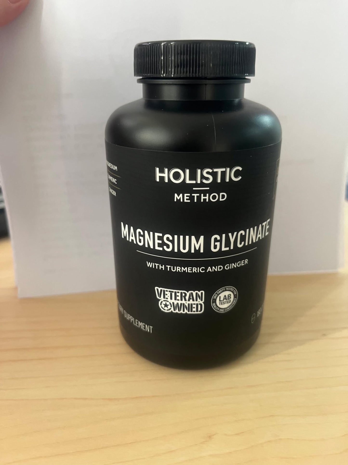 Magnesium Glycinate Capsules with Organic Turmeric and Ginger - 180 Vegan Capsules for Sleep, Relaxation, Muscle Cramps and Immune Support Holistic MethodBuy Supplements Australia