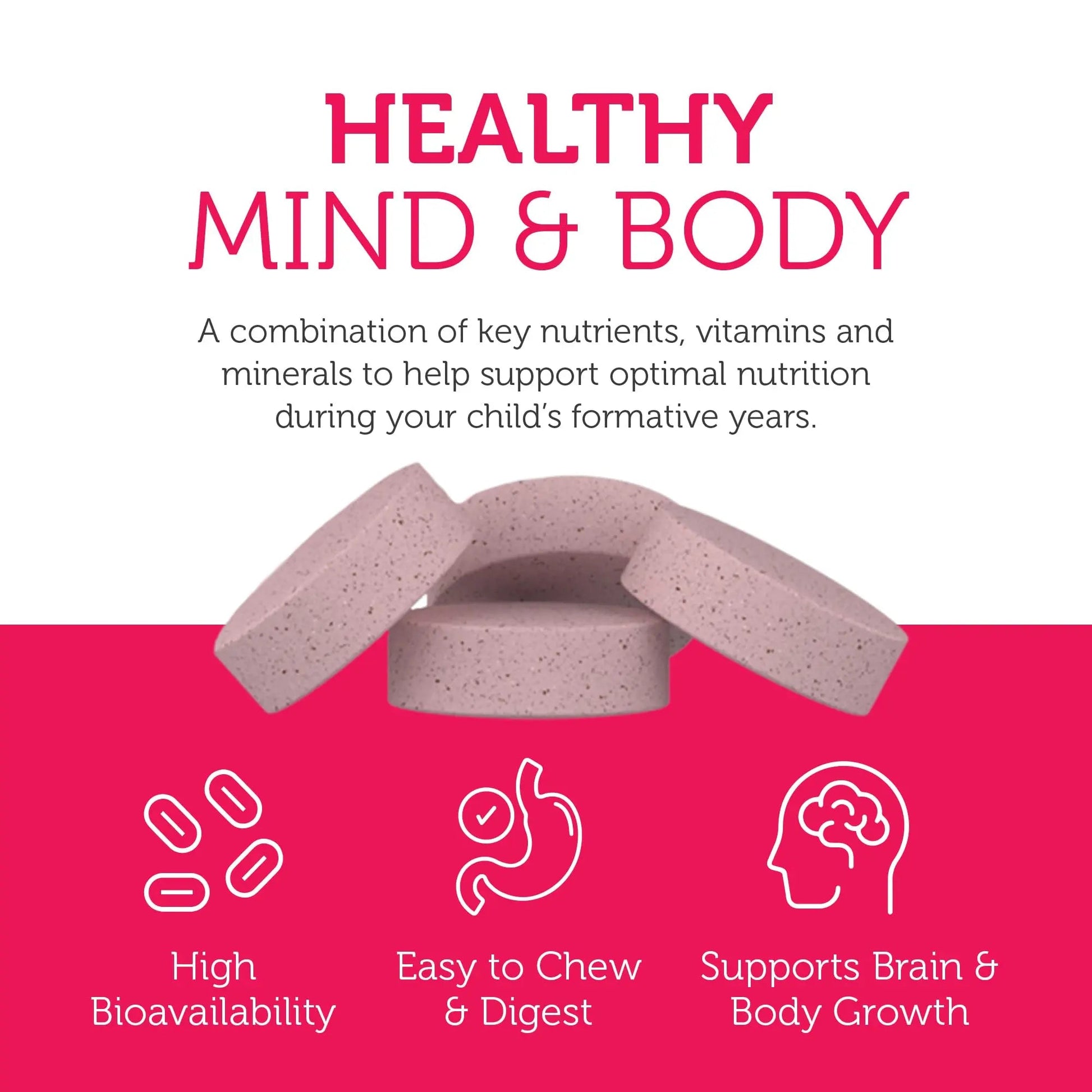 Zahler Kids Multivitamin Chewable Vitamin Tablet - Complete One Daily Vitamins Supplement - Contains 20+ Minerals ZahlerBuy Supplements Australia