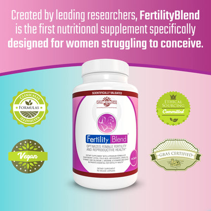 Daily Wellness Fertility Blend for Women - Fertility Supplements for Women, Conception Fertility Prenatal Vitamins, Trying to Conceive Progesterone Supplements, Cycle Support Conception Pills - 1 Pack Fertility BlendBuy Supplements Australia