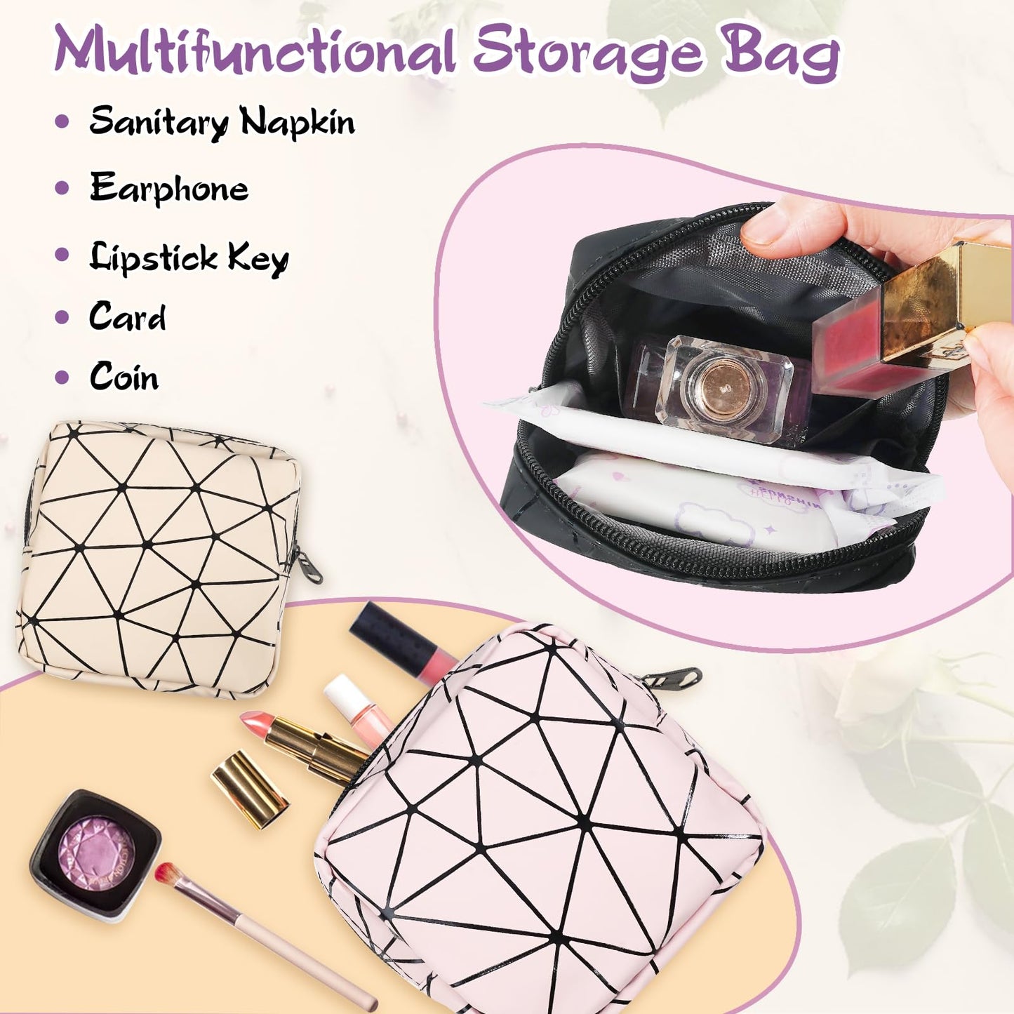 Yazabai Sanitary Napkin Storage Bag Pouch 4PCS Pads and Tampons Bags Pouches Portable YazabaiBuy Supplements Australia