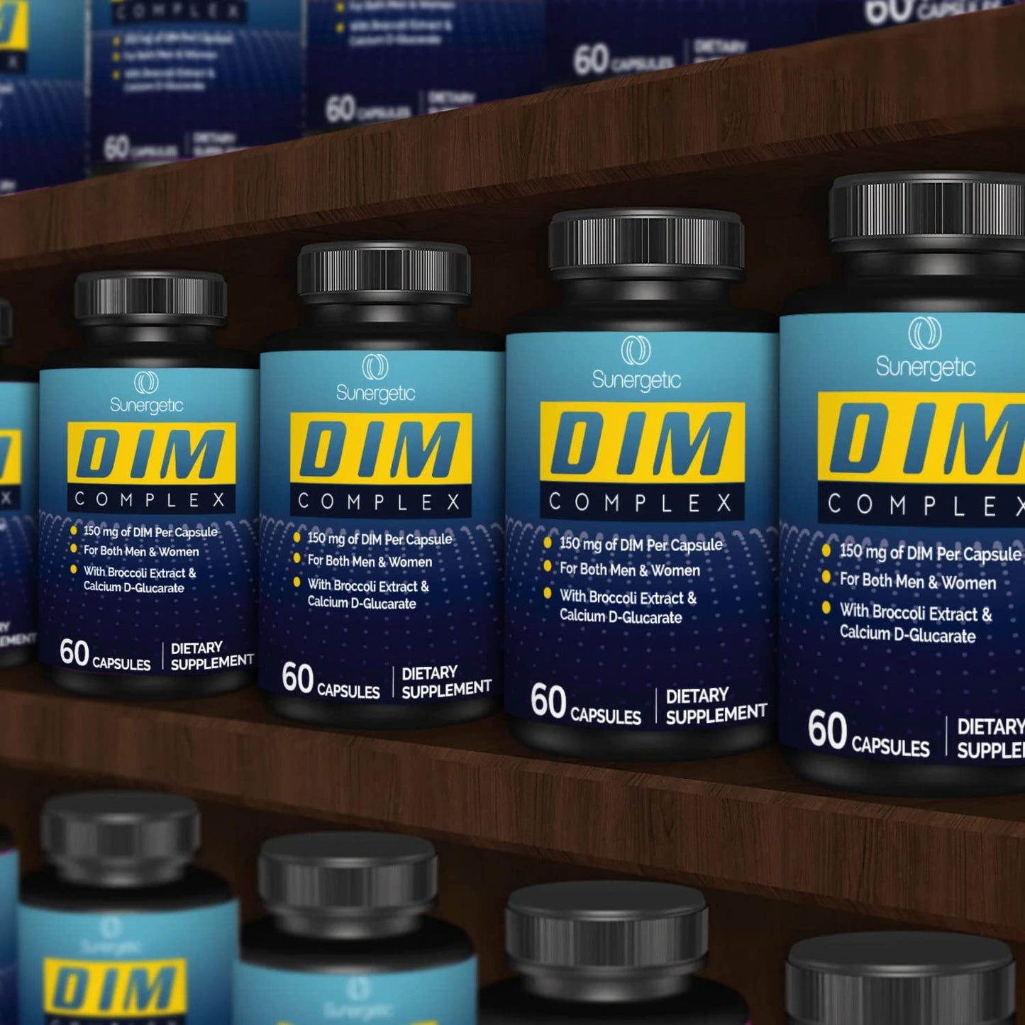 Premium DIM Supplement–Includes 150mg DIM (diindolylmethane), Broccoli, Calcium D SunergeticBuy Supplements Australia