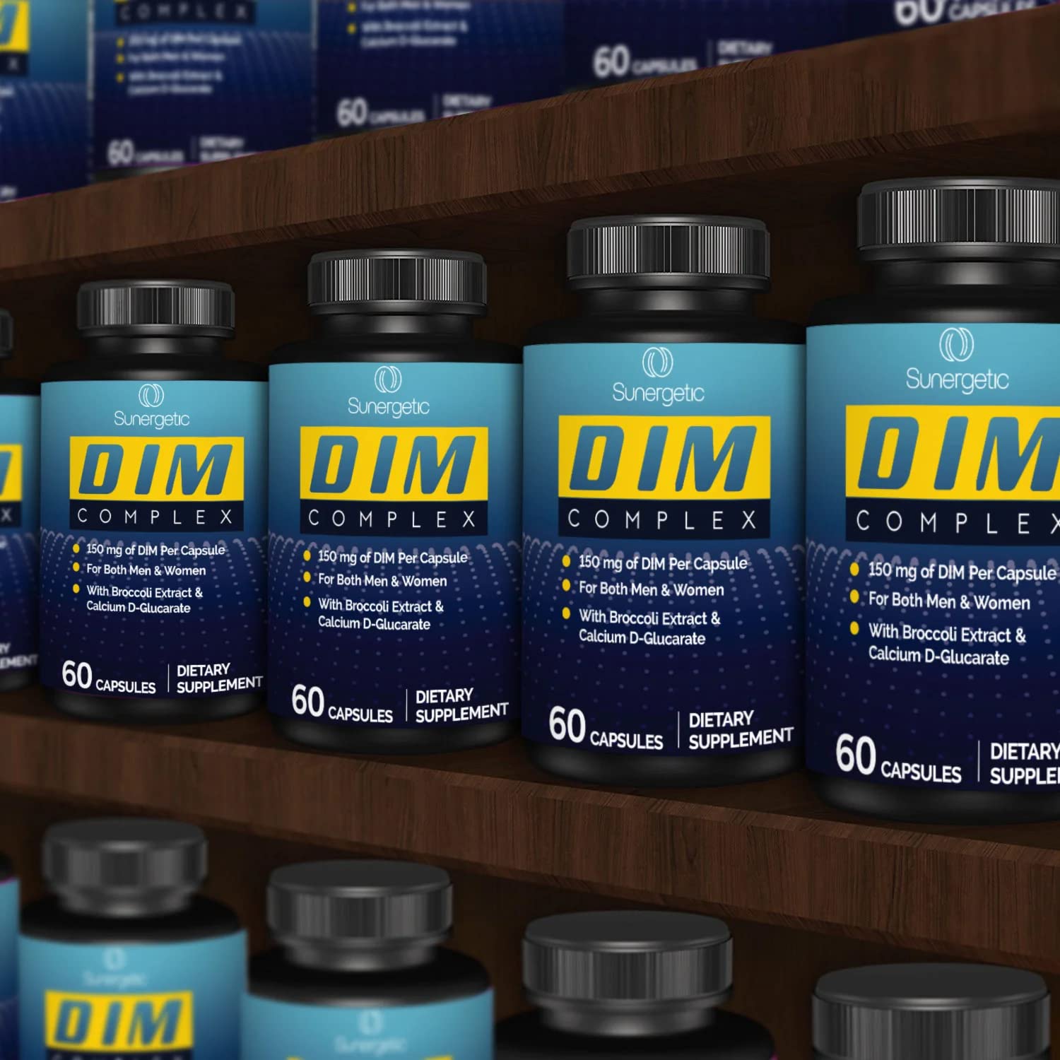Premium DIM Supplement–Includes 150mg DIM (diindolylmethane), Broccoli, Calcium D SunergeticBuy Supplements Australia