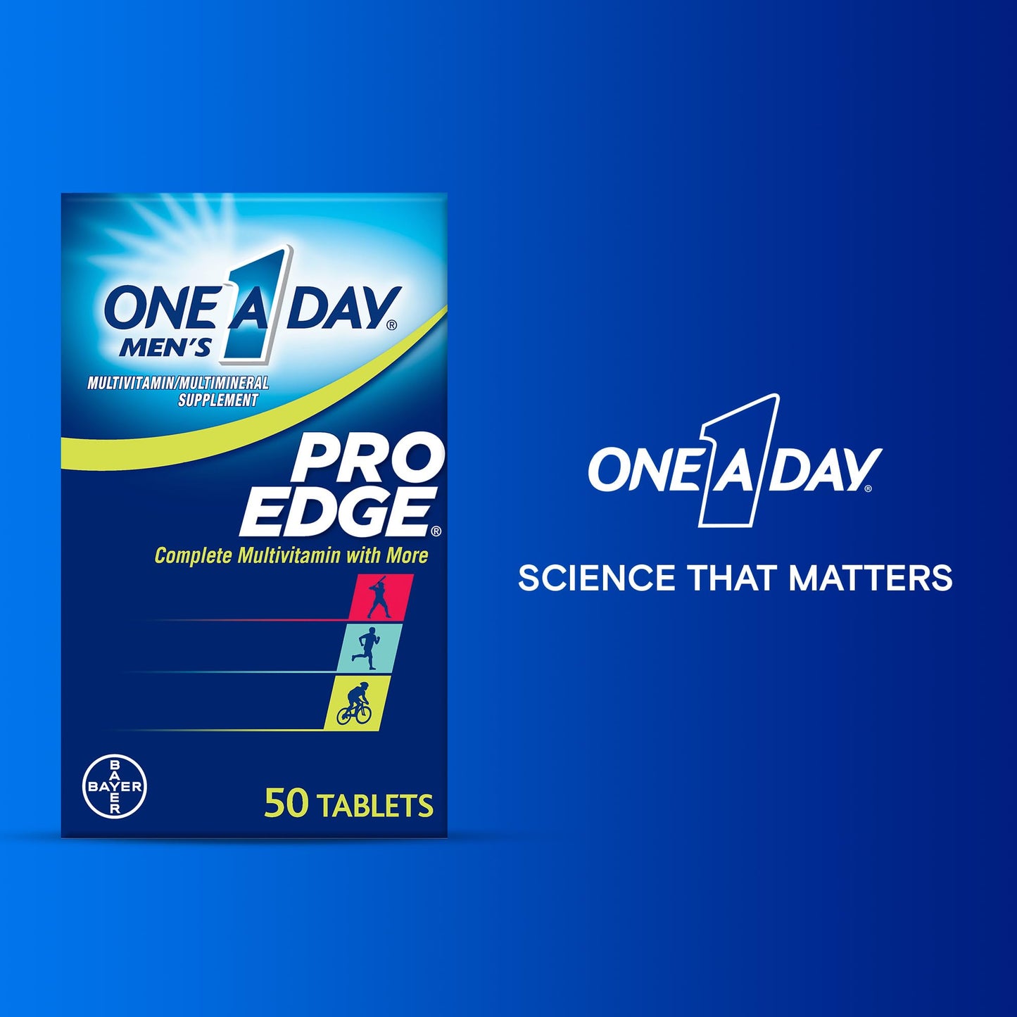 One A Day Men’s Pro Edge Multivitamin, Supplement with Vitamin A,C,D, E and Zinc for Immune Health Support and Magnesium for Healthy Muscle Function, 50 Count ONE A DAYBuy Supplements Australia