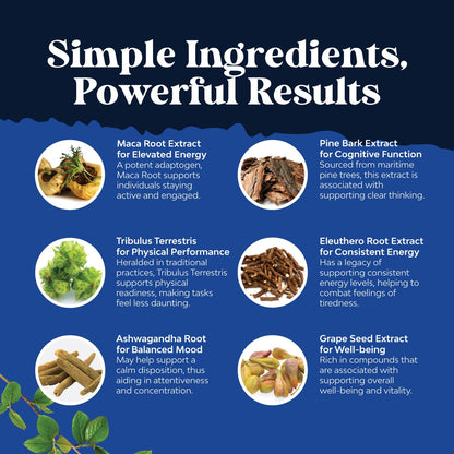 Potent Black Maca Root Capsules for Men - Herbal Wellness Supplement with Siberian Ginseng Ashwagandha and Black Maca Root - Men’s Wellness Supplement to Support General Health - 120 Count Natures CraftBuy Supplements Australia
