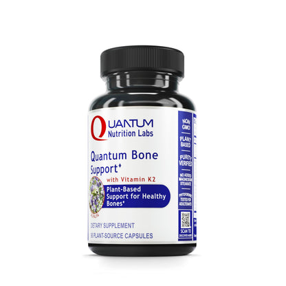 Quantum Nutrition Labs Quantum Bone Health - Bone Health Vitamins, Bone Strength Supplement for Women and Men, Organic Calcium Supplement with Fermented Vitamin K2, Bone Health Support - 90 Capsules Quantum NutritionBuy Supplements Australia