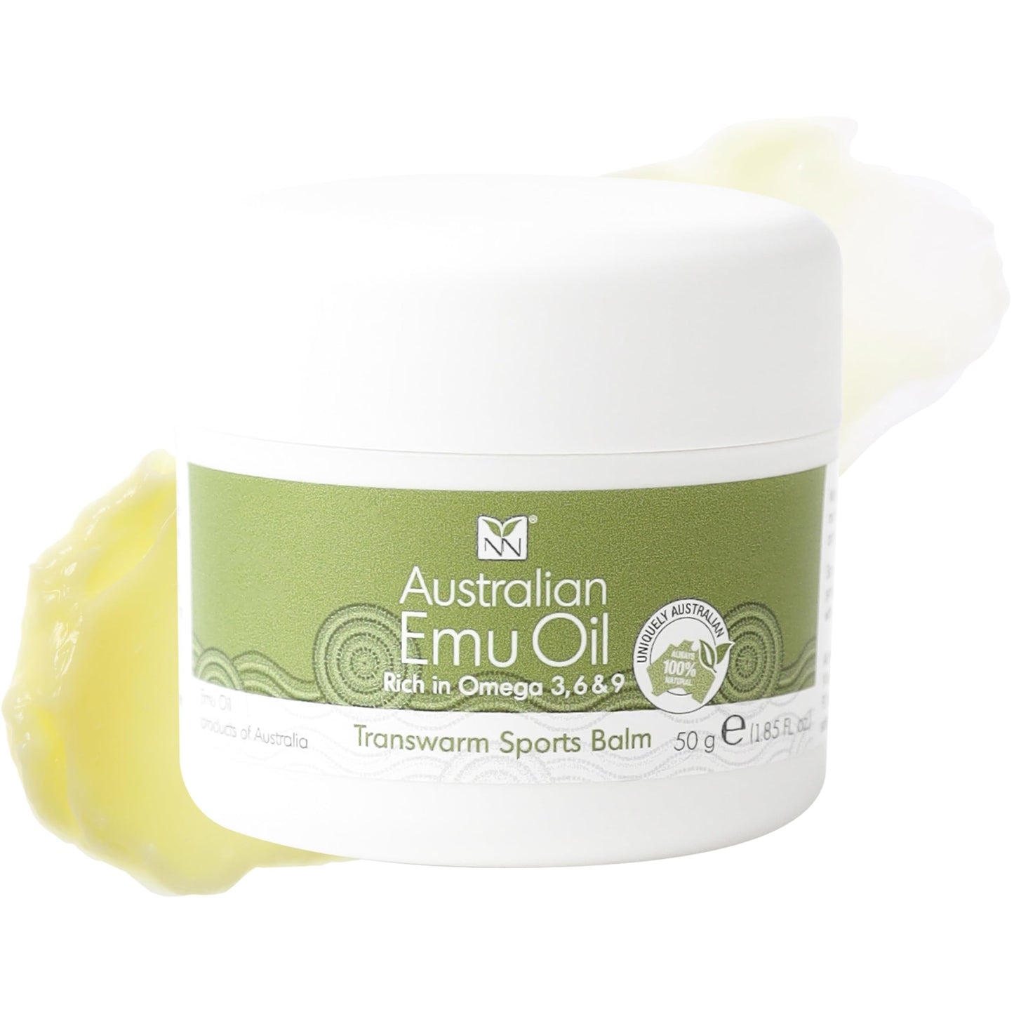 Y Not Natural Transwarm Sports Balm with Pure Emu Oil, Vitamins A, D, E, F & K2, Omega 3 6 9, & Tea Tree Oil Essential Oils - 50g Rub for Joint, Back, Muscle Stiffness & Soothing Itch Relief Y Not NaturalBuy Supplements Australia