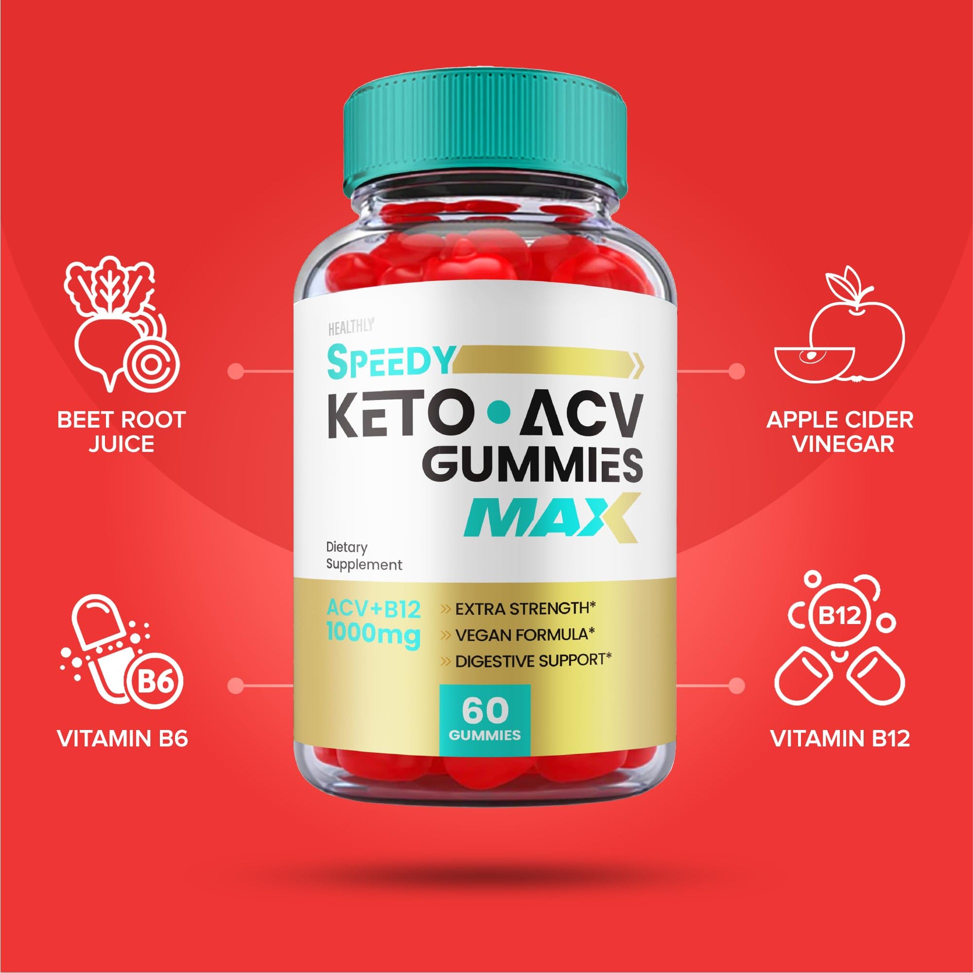 (2 Pack) Speedy Keto ACV Gummies Maximum Strength, Speedy Keto Plus ACV Gummies HealthlyBuy Supplements Australia