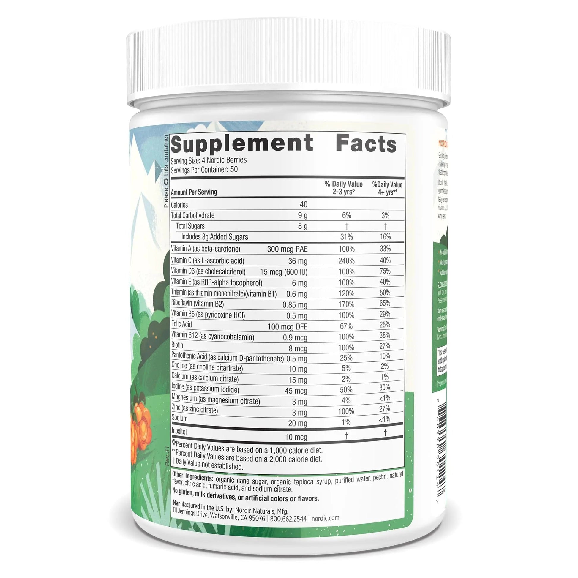 Nordic Naturals Nordic Berries, Citrus - 200 Gummy Berries - Great-Tasting Multivitamin for Ages 2+ - Growth, Development Nordic NaturalsBuy Supplements Australia