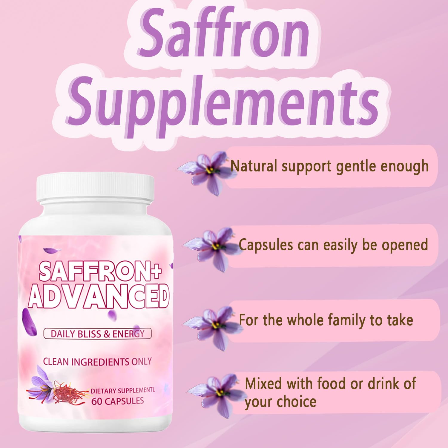 Auren Saffron Supplements,Advanced 10-in-1 Wellness Supplement | Ashwagandha, Fat-Soluble Vitamin C, Saffron Extract, Magnesium, Turmeric | 60 Vegan Capsules | Non-GMO OnswildcBuy Supplements Australia