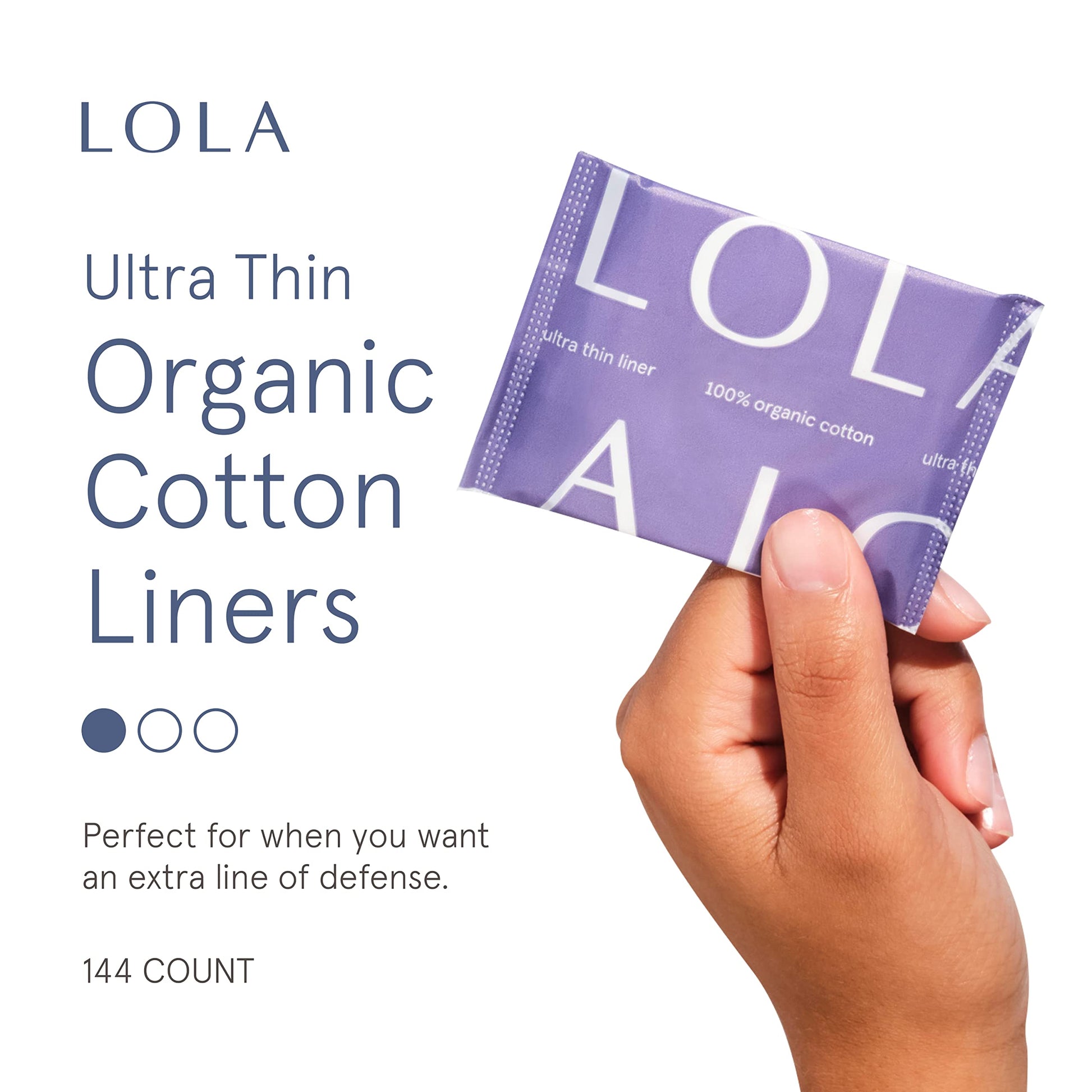 LOLA Ultra Thin Liners, 108 Count - Cotton Panty Liners for Women, Hypoallergenic Pads for Women LOLABuy Supplements Australia