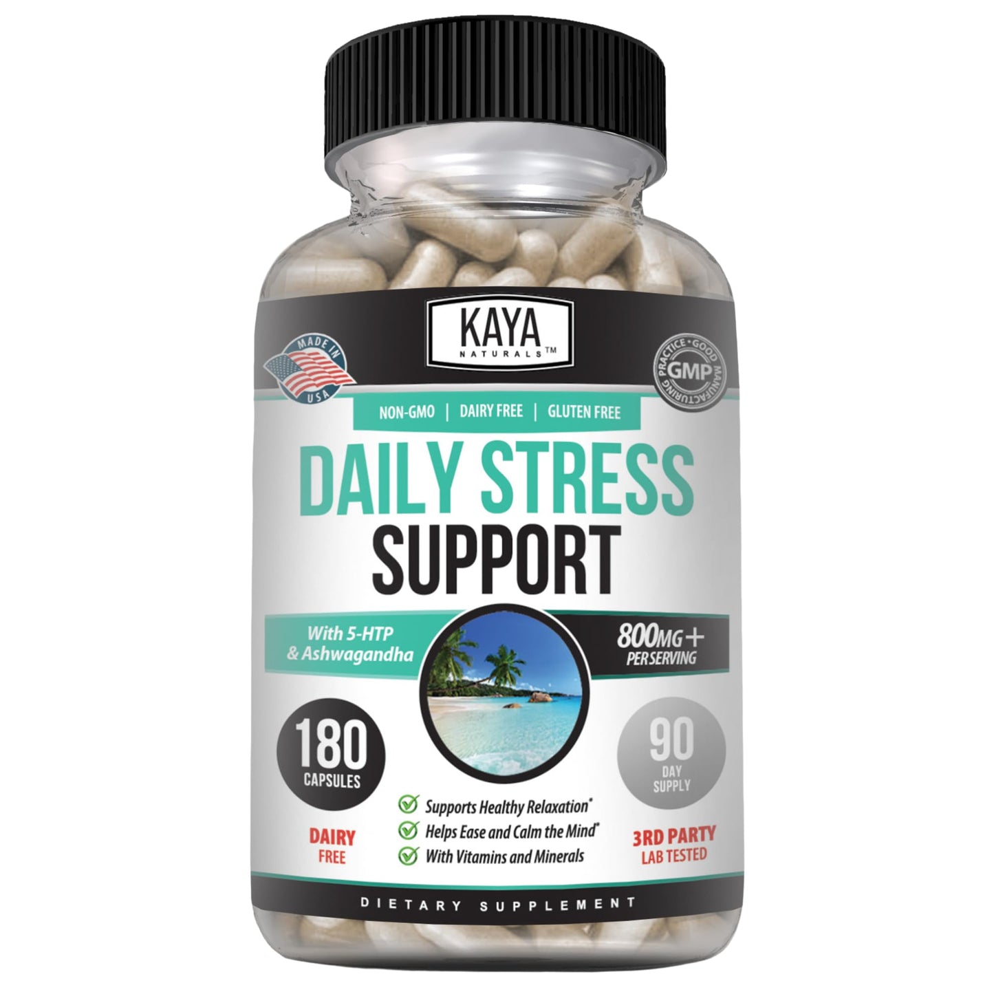 Kaya Naturals - Natural Herbal Support Vitamin Supplement are Designed to Help You find Balance and Relaxation in Your Daily Routine - Vitamin Supplement - 180 Capsules Kaya NaturalsBuy Supplements Australia